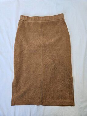 Tan suede like skirt size XS
